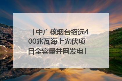 中广核烟台招远400兆瓦海上光伏项目全容量并网发电
